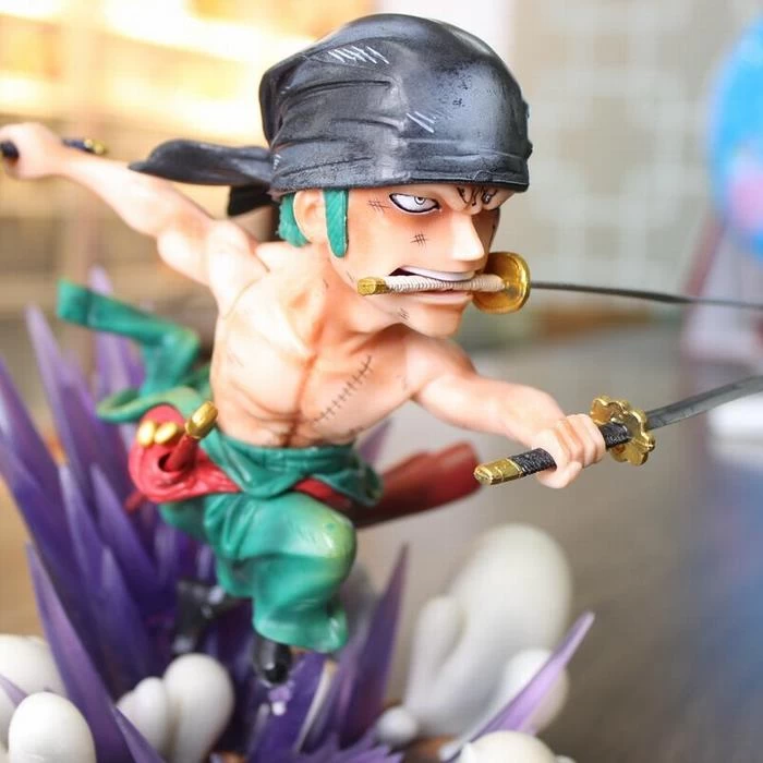 18cm One Piece Gk Roronoa Zoro Action Figure Interchangeable Head