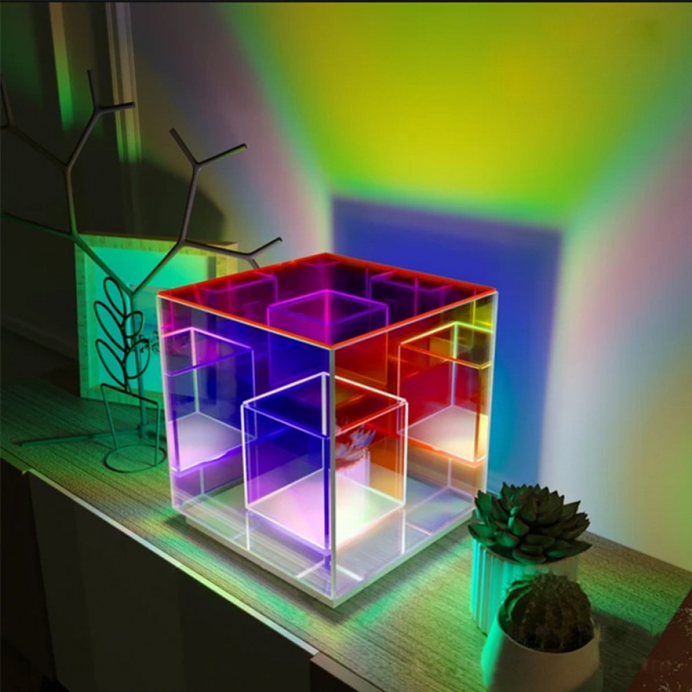 wireless tired Legacy MRK-Q8 | LED Cube Table Lamp Night Light-Acrylic