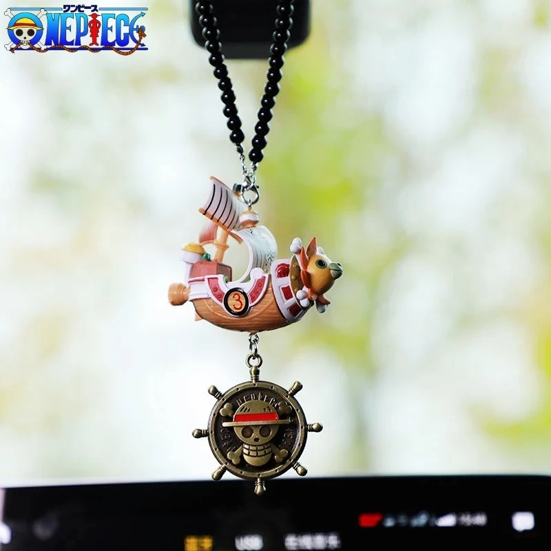 MRK-Q8  One Pieces Pirates Boat Going Merry/ Thousand Sunny Grand Pirate  Ship Car Pendant -Vers.02-PVC-12cm