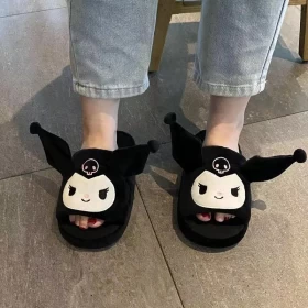 Kuromi Moving Ears Slippers Plush slippers Anime style Holiday gifts