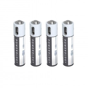 Powerology USB Rechargeable AAA Battery / AA Battery  (4pc pack)