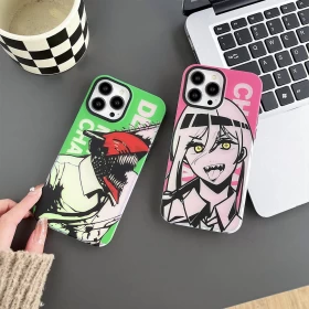 Chainsaw man Phone Case (Power: Pink / Denji: Green)-Ver.01 (For iPhone Models)