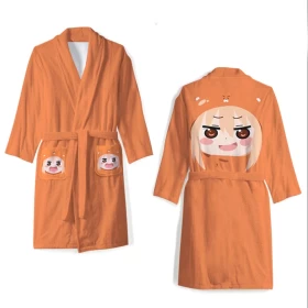 Himouto Umaru-chan flannel bathrobe/Sleepwear-Orange-Unisex