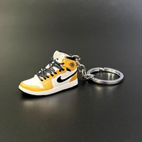 Keychain Sneakers-White & Yellow -Ver101