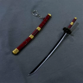 One Piece: Roronoa Zoro Katana  Keychain with a Stand- Red & Gold-23CM (Ver.33)