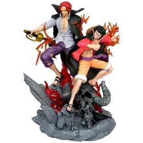 Anime One Piece Anime Figures Monkey D Luffy Red Hair Shanks Inheritance and Bond Action Figure Collect Pvc Model Doll Gift Toys