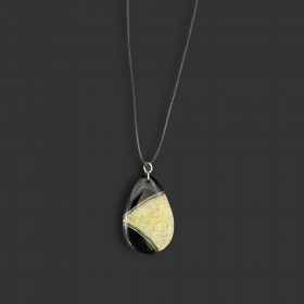 Sphere Necklace- Black and Yellow