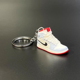 Keychain Sneakers-White & Red Bottom -Ver94