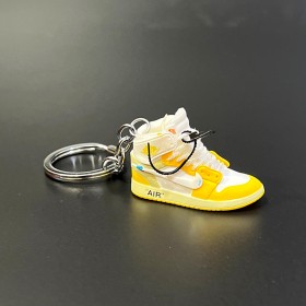 Shoe Keychain-Yellow & White (Vers.23)