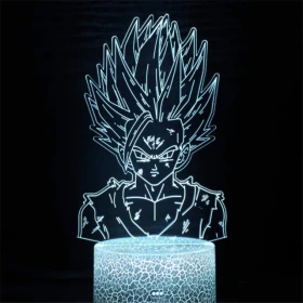 Dragon Ball Z 3D Illusion Lamp: Super Saiyan Goku Vegeta LED Night Light- v2