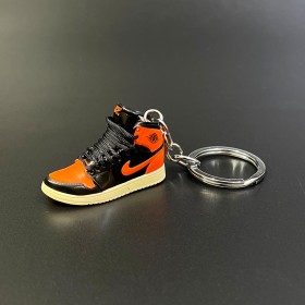 Keychain Shoe-Black & Orange -Ver85