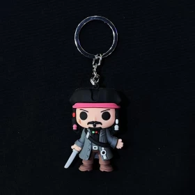Pirates Of The Caribbean: Captain Jack Sparrow with a sword 3D Keychain