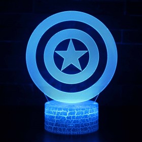 Captain America 3D Lamp LED MRK6063
