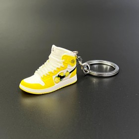 Keychain Sneakers-White & Yellow -Ver74