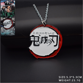 Demon Slayer Necklace  White And Red