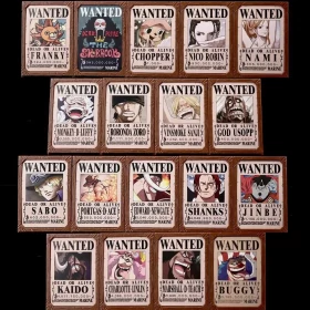 18 sets of One Piece Wanted Order photo frame bagged figures height 9cm