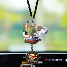 One Pieces Pirates Boat Going Merry/ Thousand Sunny Grand Pirate Ship Car Pendant -Vers.01-PVC-12cm
