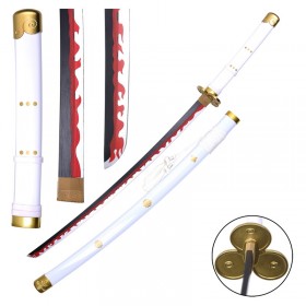 One Piece Cosplay Prop: Rorona Zoro Enma Wooden Samurai Sword Cosplay Prop-White-104cm
