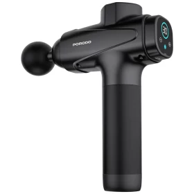Porodo Lifestyle Multi-Head Deep Tissue Massage Gun with LCD Display – Black