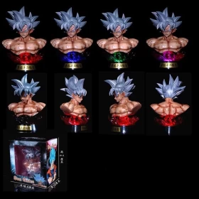 Dragon Ball Figures: Silver-haired Son Goku (Colorful Luminous with Remote Control) Figure-PVC-Height 15cm