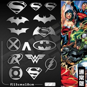 Justice League Metal Stickers set