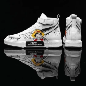 One Piece Luffy Sneakers-White