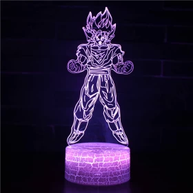 Dragon Ball 3D Night Lamp: Goku Vegeta 3D Night Lamp Touch Mode -LED Color Changing Table Lamp -Ver.01