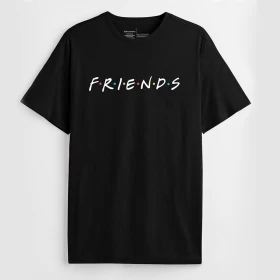 Friends T-Shirt-Black-Unisex-Cotton
