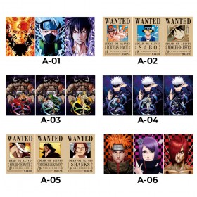 Anime 3D Motion Poster: Naruto/Jujutsu Kaisen/One Piece Posters-Ver.01-30x40 CM