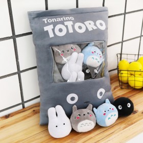 A bag of totoro plush toys (8 pcs plush) my neighbor totoro soft doll stuffed -totoro pillow-40*50cm