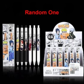 Naruto Gel Pen-Black Ink-Random One-Different Colors and Characters-Ver.04-0.5mm