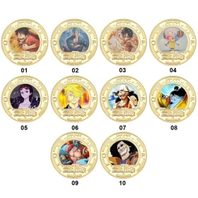One-Piece Gold Coin Banknote Souvenir (Monkey Luffy, Roronoa Zoro, Chopper, Ace)