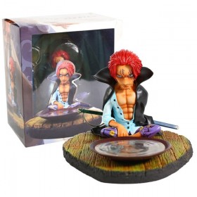 One Piece GK Sitting Posture Red Hair Drinking Scene Figure