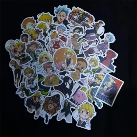 Anime Seven Deadly Sins Stickers-Ver.17-50 pcs (Used For machineries, car windows or special products, Mirror, Notebook,etc.)