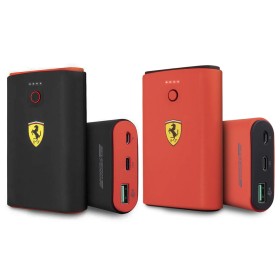 Ferrari On Track Power bank 7500mAh Fast Charging QC & PD Rubber Soft Touch-Red, Black