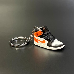 Keychain Sneakers-Black & Orange -Ver108