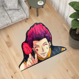 Anime Hunter X Hunter Hisoka Surrounding Belgian Velvet Vacuum Irregular Mat Carpet Floor Mat 90x100CM