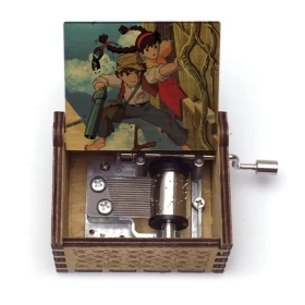 Anime Castle in the sky Music box (Manual)- Wood
