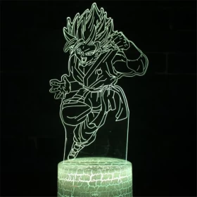 Dragon Ball Z 3D Illusion Lamp: Super Saiyan Goku Vegeta LED Night Light-Ver.01