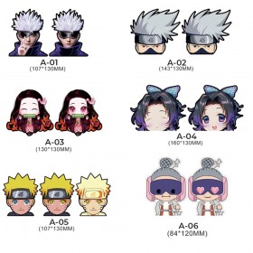 Anime 3D Stickers: My Hero Academia (Chiyo) Naruto (Naruto, Kakashi) Demon Slayer (Nezuko, Shinobu) Jujutsu Kaisen (Saturo Gojo)