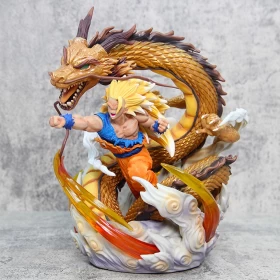 Dragon Ball Figures: Super Saiyan Son Goku Dragon Fist Figure-30cm-PVC