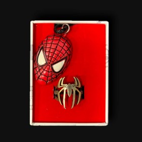 MRK-Q8 | Spider-Man Hollow Ring and Necklace set