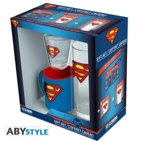 DC COMICS Pack Superman Glass + Small size Glass + Espresso mug
