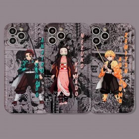 Demon Slayer iPhone Case: Kamado Tanjiro (Green)/ Zenitsu (Yellow) /Kamado Nezuko (Pink)Phone Case-iPhone Cases
