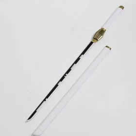 Bleach Cosplay Prop Sword: Kenpach Zaraki's Nozarashi Wooden Prop Sword-Black/Gold/White-110cm