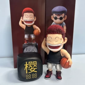 Anime Slam Dunk Master Anime Figure Q Version Sakuragi Hanamichi Smile Disguise Standing Square Chassis Action Figures