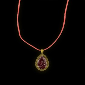 Sphere Necklaces-Maroon Color