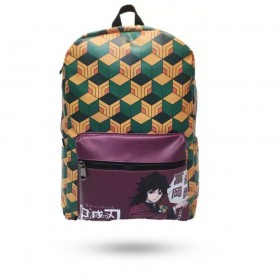 Demon Slayer Backpack Maroon And Green
