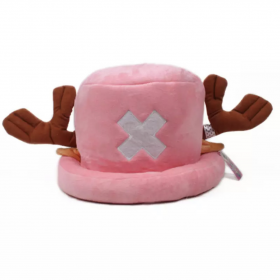 One Piece Cosplay: Plush Tony Tony Chopper Cosplay Hat-Pink/Brown-Unisex
