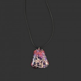 Gold and Pink Marble Necklace